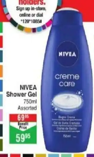 Nivea Shower Gel 750ml Assorted