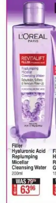 Dis-Chem Filler Hyaluronic Acid Replumping Micellar Cleansing Water 200ml offer