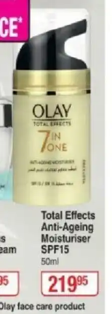 Dis-Chem Total Effects Anti-Ageing Moisturizer SPF15 50ml offer