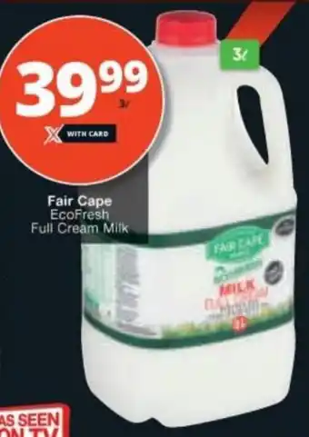 Checkers Fair Cape EcoFresh Full Cream Milk offer