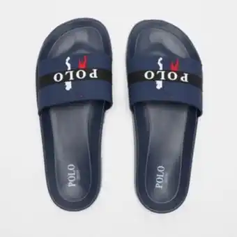 Polo men slice pony pool sandal nautical
