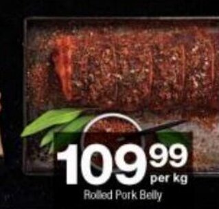 Checkers Rolled Pork Belly offer