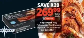 Checkers Cape Point King Patagonian Red Prawns offer