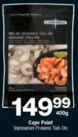 Checkers Cape Point Vannamei Prawns Tail-On offer