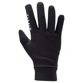 Kids' football gloves keepdry 500 - black