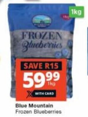 Checkers Blue Mountain Frozen Blueberries offer