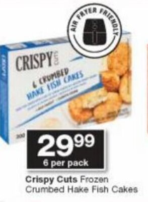 Checkers Crispy Cuts Frozen Crumbed Hake Fish Cakes offer