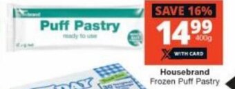 Checkers Housebrand Frozen Puff Pastry offer