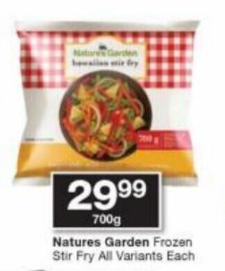 Checkers Natures Garden Frozen Stir Fry All Variants Each offer