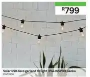 Leroy Merlin Inspire solar usb deco garland 10 light ip44 sanka 81473356 offer
