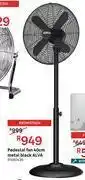 Leroy Merlin Alva pedestal fan 40cm metal black 81480436 offer
