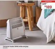 Convector heater 500w white & grey 81441919