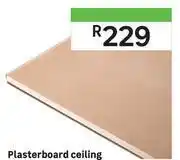 Leroy Merlin Plasterboard ceiling gypsum 9mm x 1.2m x 3m 81457087 offer