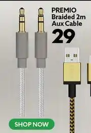Ackermans Premio Braided 2m Aux Cable offer