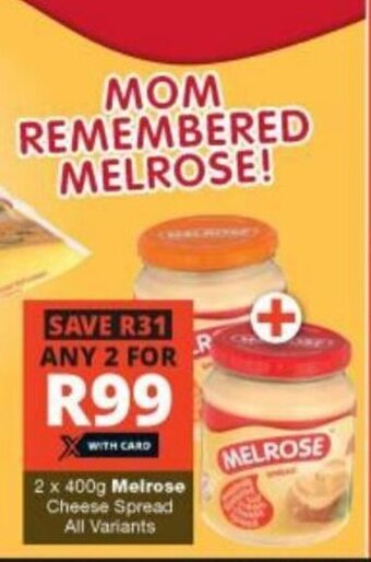 Checkers Melrose Cheese Spread offer