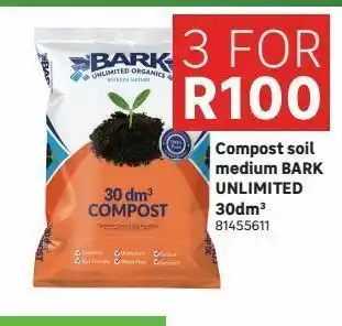 Compost soil medium bark unlimited 30dm3