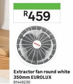 Extractor fan round white 350mm eurolux offer at Leroy Merlin