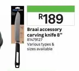 Leroy Merlin Braai accessory carving knife 8" offer