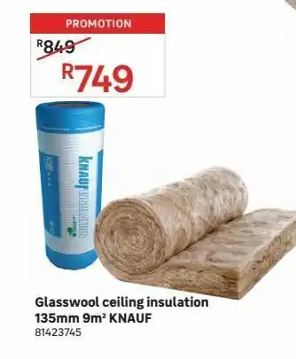 Leroy Merlin Glasswool ceiling insulation 135mm 9m2 knauf offer
