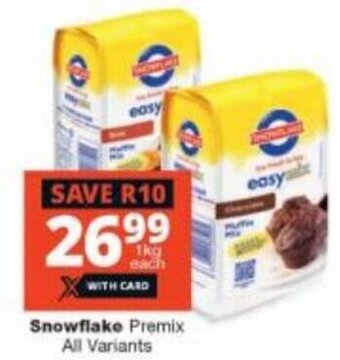Checkers Snowflake Premix all variants offer