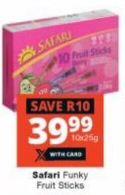 Checkers Safari Funky Fruit Sticks offer