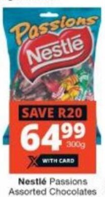 Checkers Nestle Passions Assorted Chocolates offer