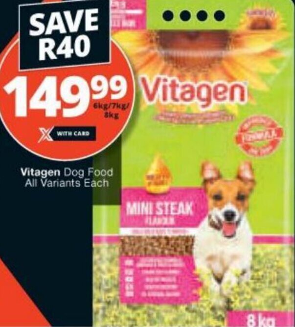Vitagen Dog Food offer at Checkers