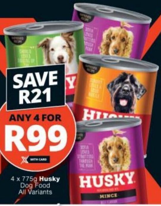 Husky Dog Food 4x775g offer at Checkers