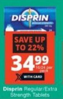 Disprin Regular/Extra Strength Tablets