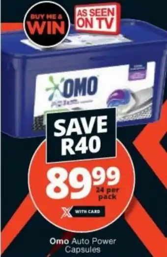 Checkers Omo Auto Power Capsules offer