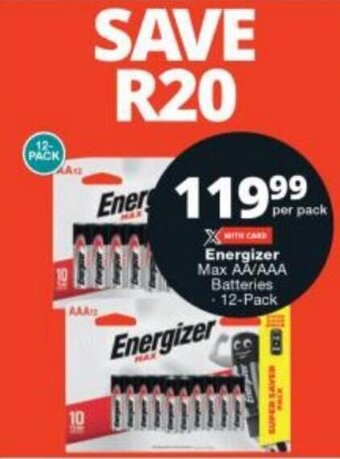 Checkers Energizer Max AA/AAA Batteries offer