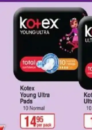 Dis-Chem Kotex Young Ultra Pads offer