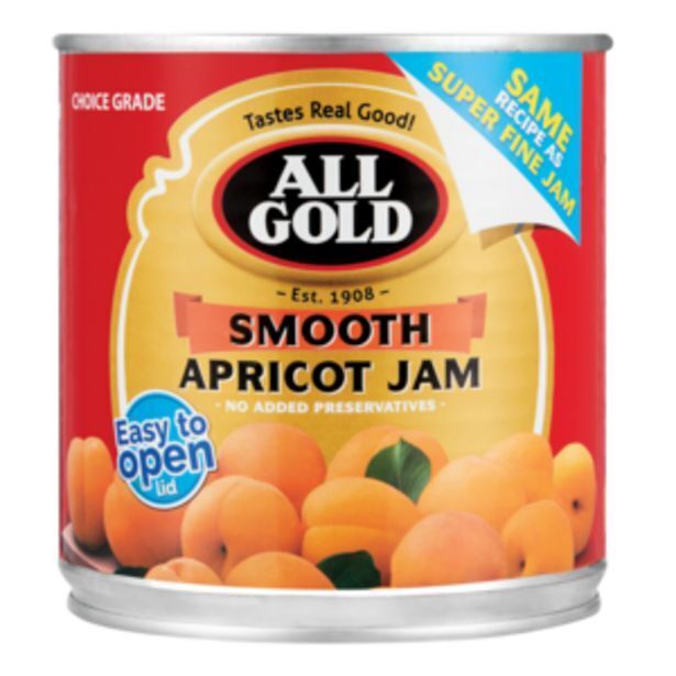 All gold super fine apricot jam 900g offer at Shoprite