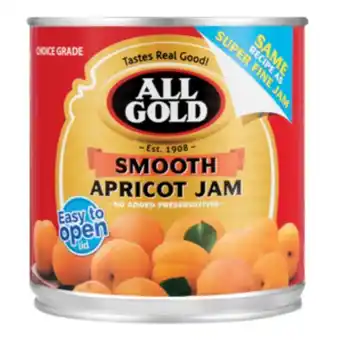 Shoprite All gold super fine apricot jam 900g offer