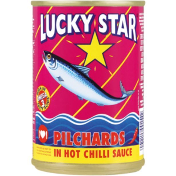 Lucky star pilchards in hot chilli sauce 400g offer at Shoprite