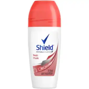Shoprite Shield fresh musk ladies anti-perspirant roll-on 50ml offer