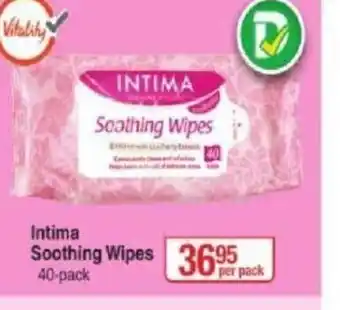 Dis-Chem Intima Soothing Wipes 40-Pack offer