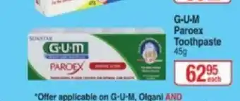 Dis-Chem G-U-M Paroex Toothpaste 45g offer