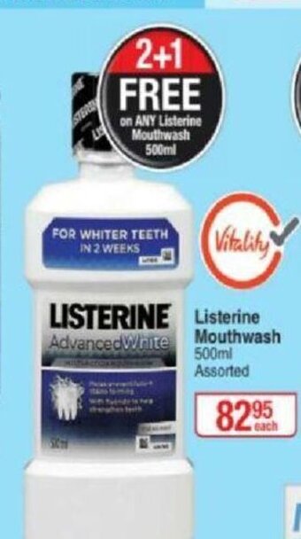 Dis-Chem Listerine Mouthwash 500ml offer