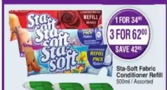 Dis-Chem Sta-Soft Fabric Conditioner Refill 500ml / Assorted offer