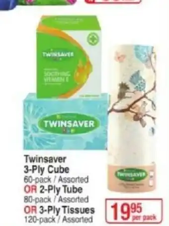 Dis-Chem Twinsaver 3-Ply 60-Pack or 2-Ply Tube 80-Pack or 3-Ply Tissues 120-Pack offer