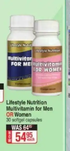 Dis-Chem Lifestyle Nutrition Multivitamin for Men or Women offer