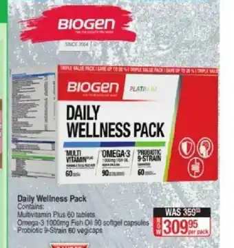 Dis-Chem Daily Wellness Pack offer