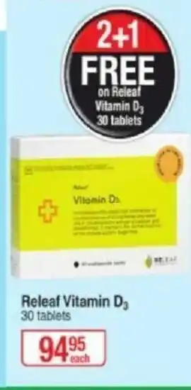 Dis-Chem Releaf Vitamin D3 30 Tablets offer
