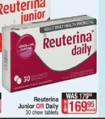 Reuterina Junior or Daily 30 Chew Tablets