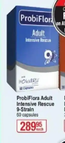 Dis-Chem ProbiFlora Adult Intensive Rescue 9-Strain 60 Capsules offer