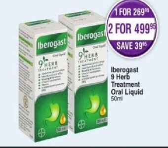 Dis-Chem Iberogast 9 Herb Treatment Oral Liquid 50ml offer