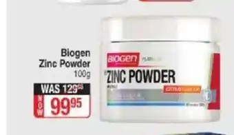 Dis-Chem Biogen Zinc Powder 100g offer