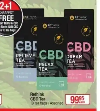 Dis-Chem Rethink CBD Tea 10 Tea bags offer