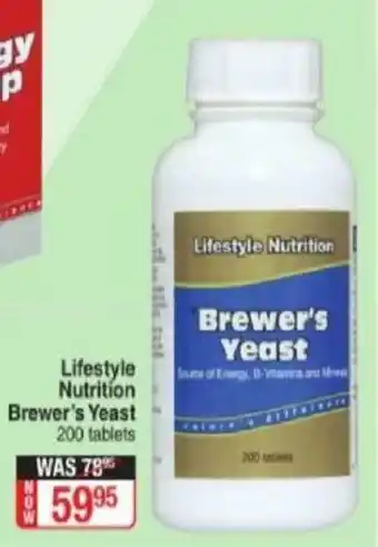 Dis-Chem Lifestyle Nutrition Brewer's Yeast 200 Tablets offer